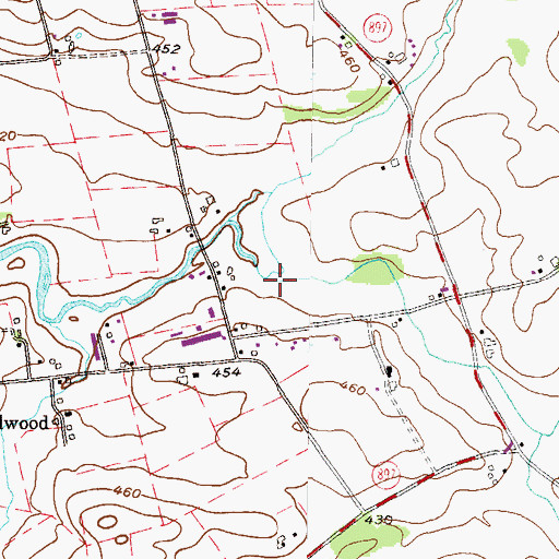 Topographic Map of White Horse Run, PA