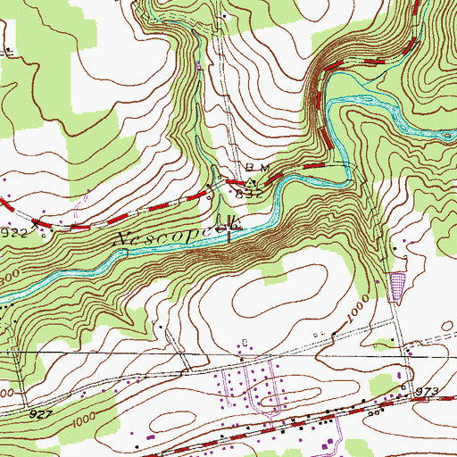Topographic Map of Kester Creek, PA