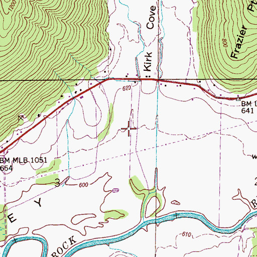 Topographic Map of Kirk Cove, AL