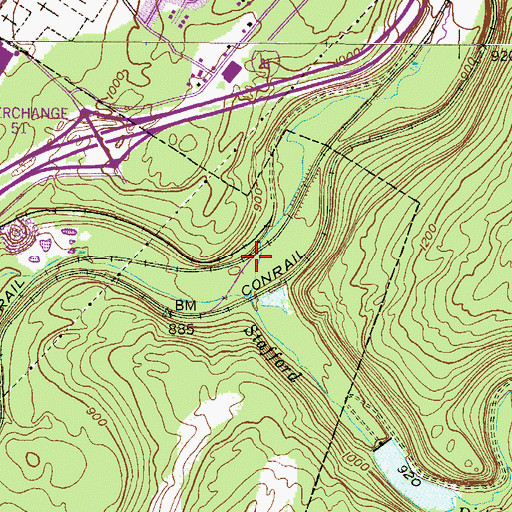 Topographic Map of Virginia Station, PA