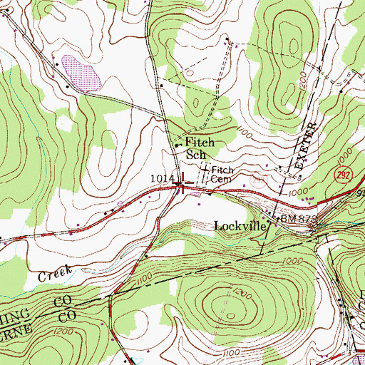 Topographic Map of Finchs Corners, PA