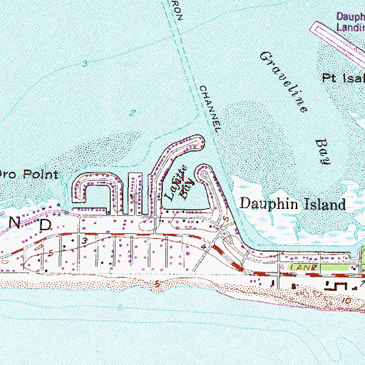 Topographic Map of Lafitte Bay, AL