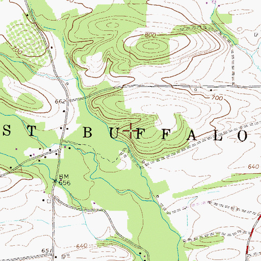 Topographic Map of Union County, PA