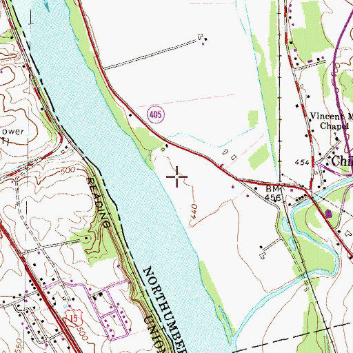 Topographic Map of Chillisquaque Access Area, PA