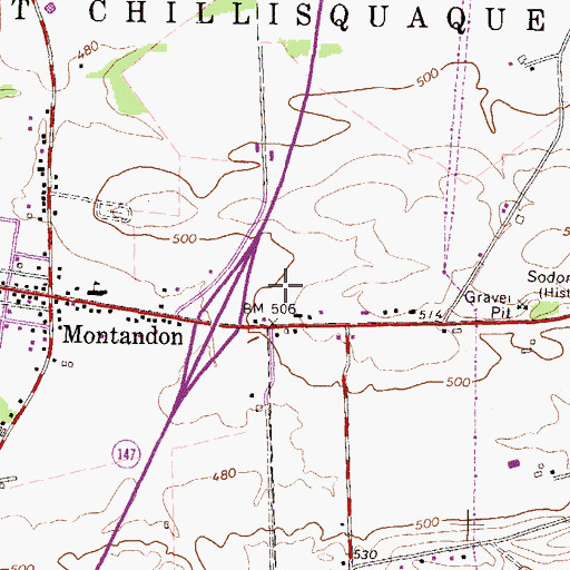 Topographic Map of Nazerene Church, PA
