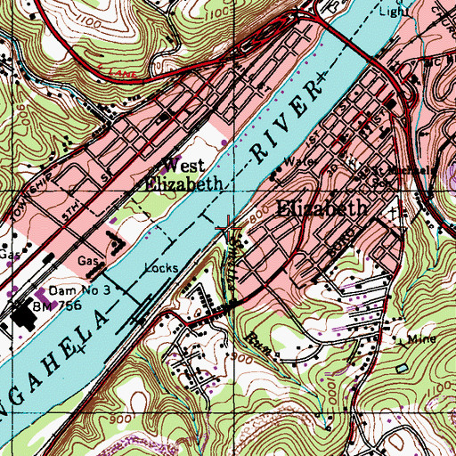 Topographic Map of Smiths Run, PA