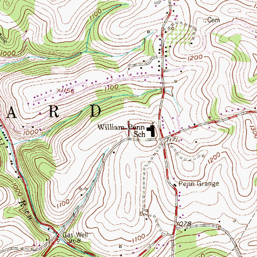 Topographic Map of Township of Forward, PA