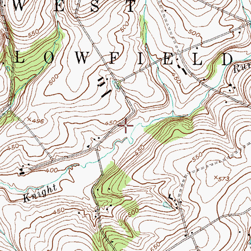 Topographic Map of Township of West Fallowfield, PA