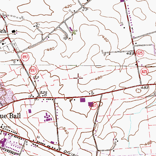 Topographic Map of Township of East Earl, PA