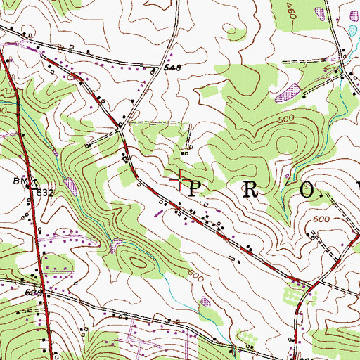 Topographic Map of Township of Providence, PA