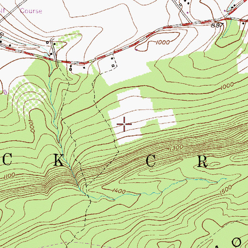Topographic Map of Township of Black Creek, PA