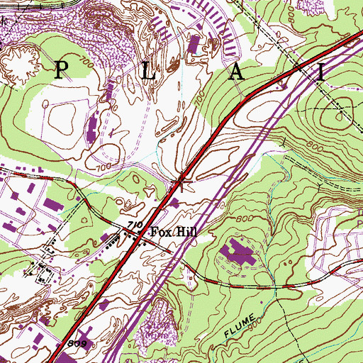 Topographic Map of Township of Plains, PA