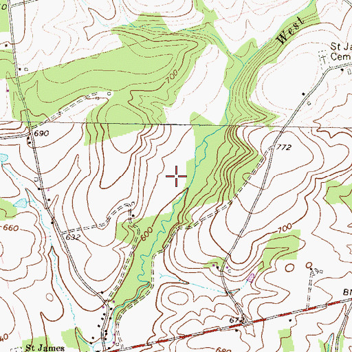 Topographic Map of Township of Anthony, PA