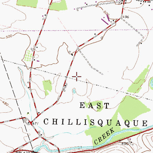 Topographic Map of Township of East Chillisquaque, PA