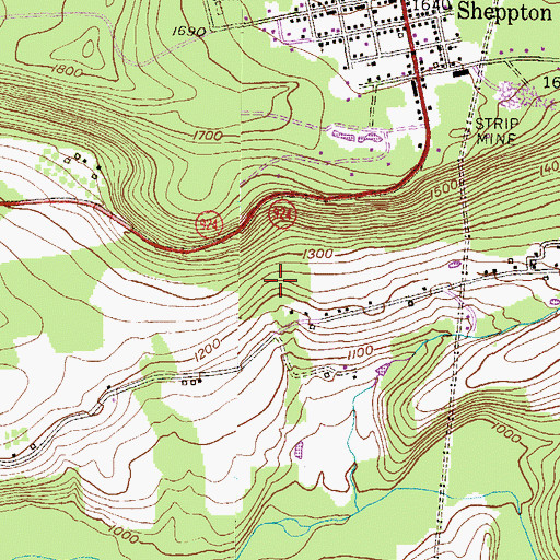Topographic Map of Township of East Union, PA