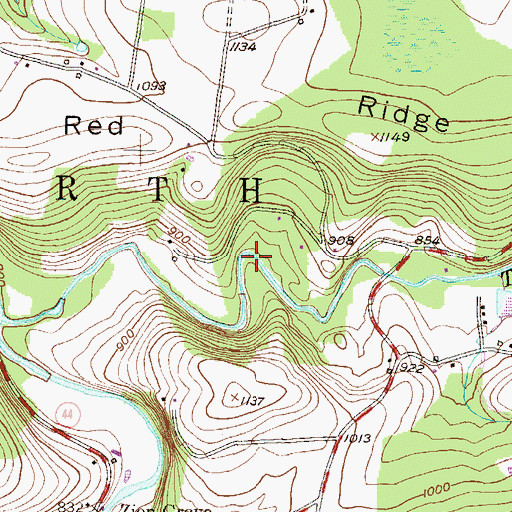 Topographic Map of Township of North Union, PA