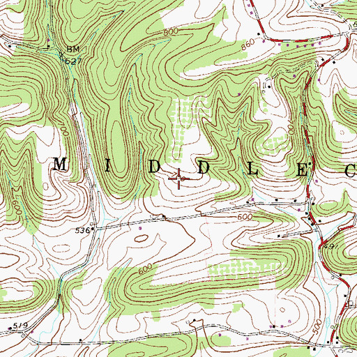 Topographic Map of Township of Middlecreek, PA