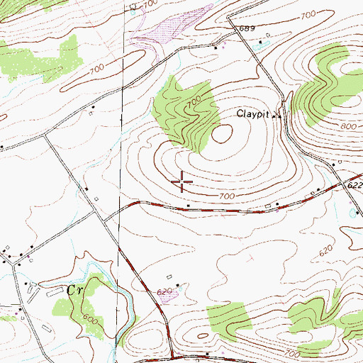 Topographic Map of Township of Spring, PA