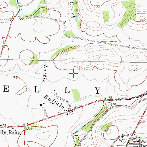 Topographic Map of Township of Kelly, PA