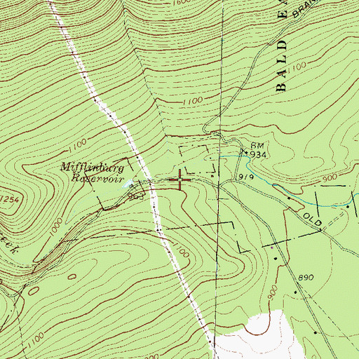 Topographic Map of Township of Lewis, PA