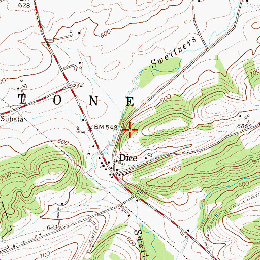 Topographic Map of Township of Limestone, PA