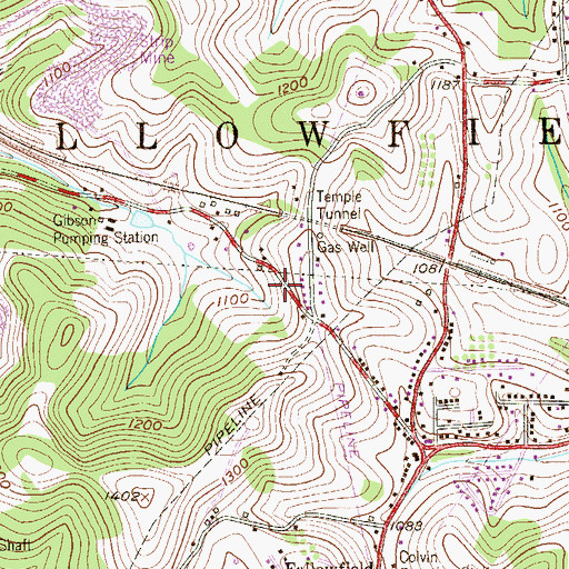 Topographic Map of Township of Fallowfield, PA