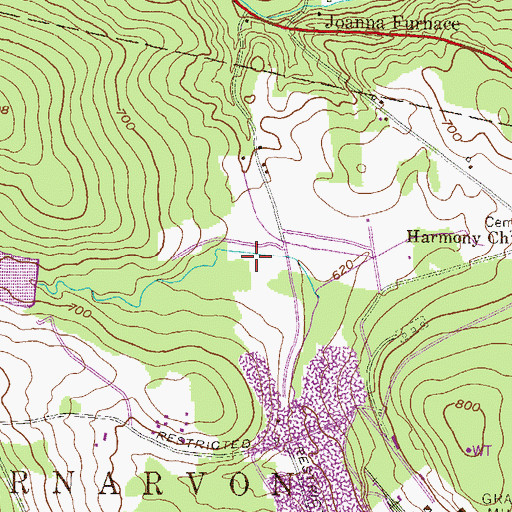 Topographic Map of New Morgan, PA