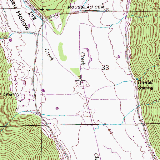 Topographic Map of Little Dry Creek, AL