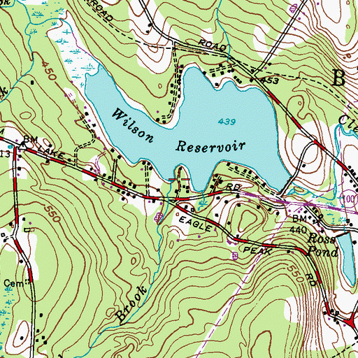 Topographic Map of Leland Brook, RI