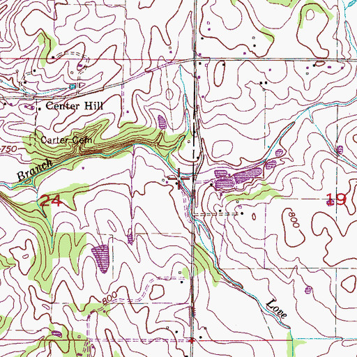 Topographic Map of Love Ditch, AL