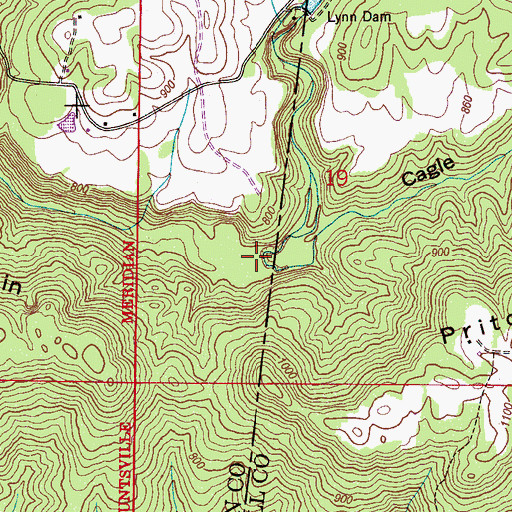 Topographic Map of Lynn Creek, AL
