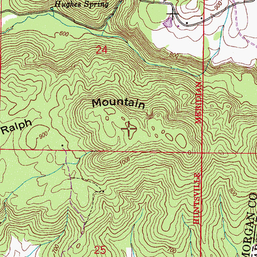 Topographic Map of Mack Ralph Mountain, AL