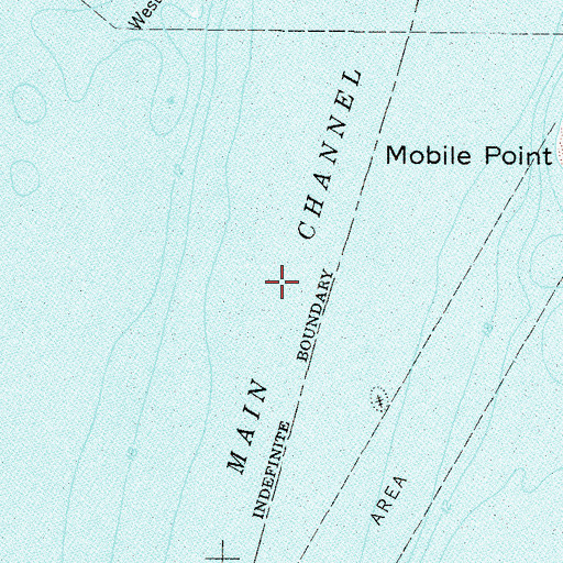 Topographic Map of Main Channel, AL