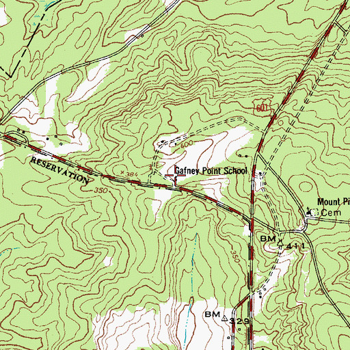Topographic Map of Gafney Point School, SC