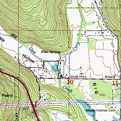 Topographic Map of McKay Hollow, AL