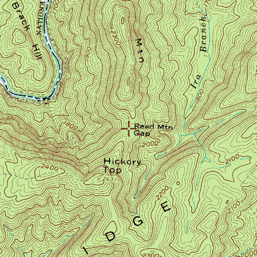 Topographic Map of Reed Mountain Gap, SC