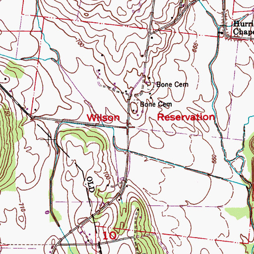 Topographic Map of McNutty Reservation, AL
