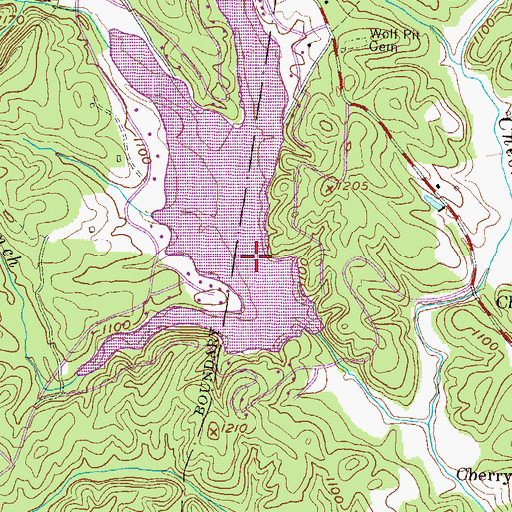 Topographic Map of Townes Creek, SC