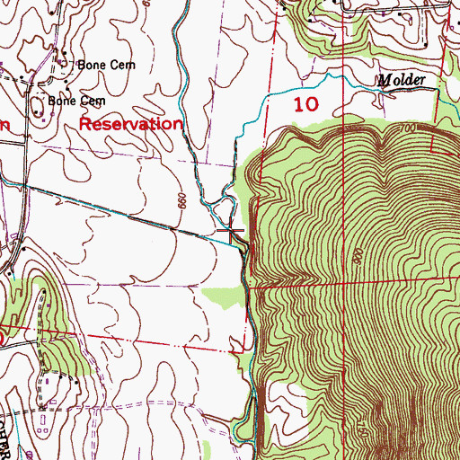 Topographic Map of Molder Branch, AL