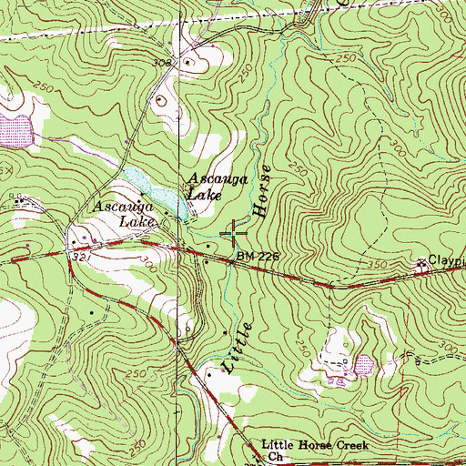 Topographic Map of Hightower Creek, SC