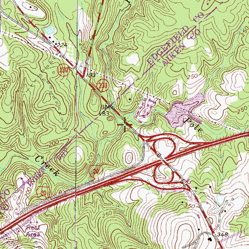 Topographic Map of Pole Branch, SC
