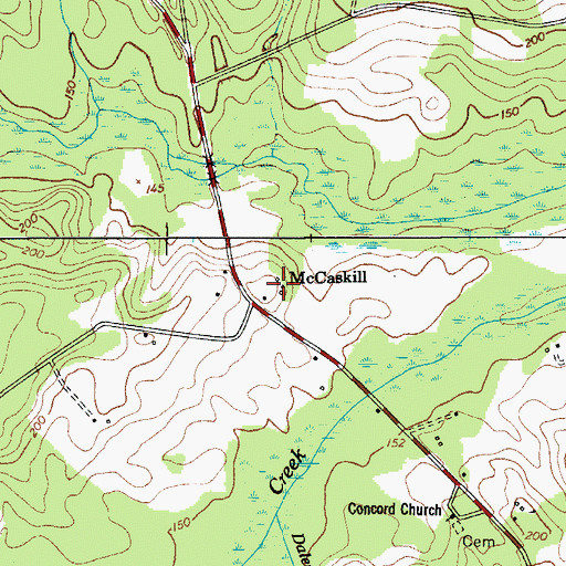 Topographic Map of McCaskill, SC
