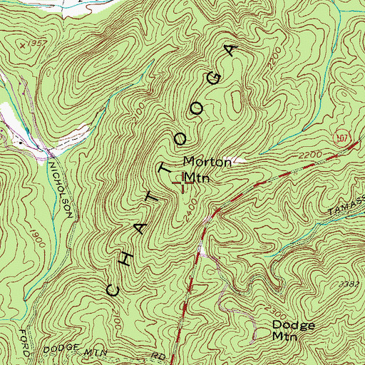 Topographic Map of Morton Mountain, SC