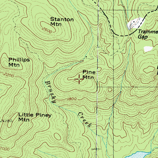 Topographic Map of Pine Mountain, SC