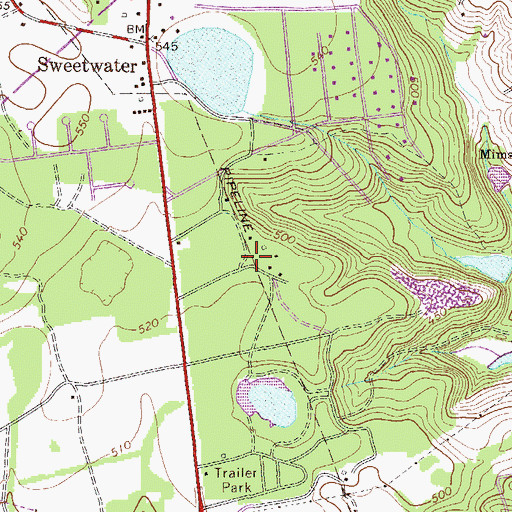 Topographic Map of Pinewood Plantation, SC