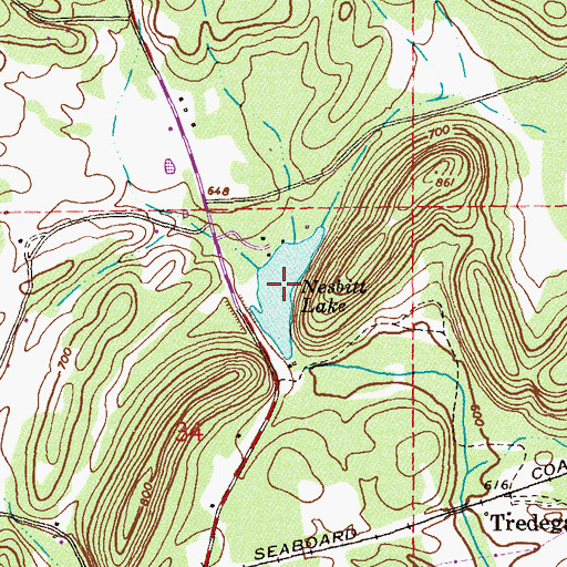 Topographic Map of Nesbitt Lake, AL