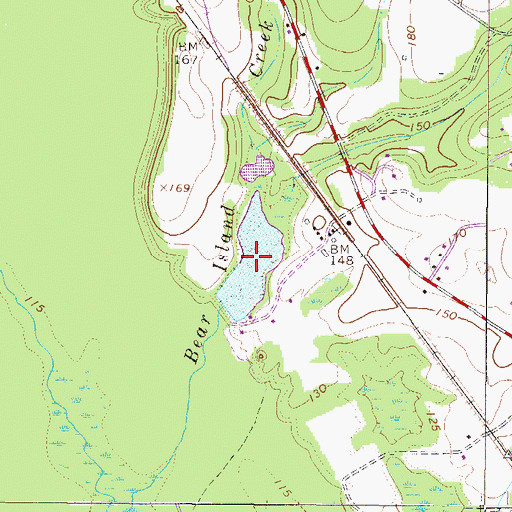 Topographic Map of Ebbs Lake, SC