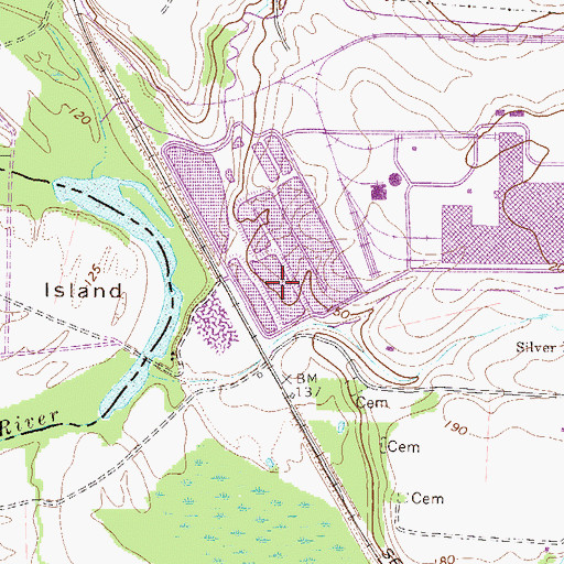 Topographic Map of Kimberly Clark Waste Water Basin, SC