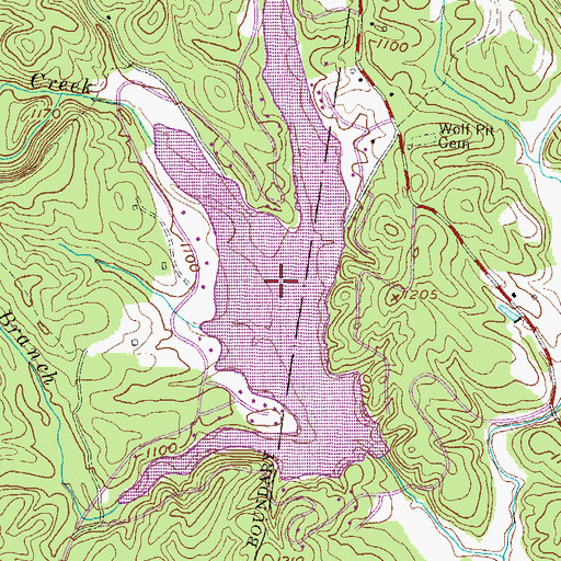 Topographic Map of Lake Cherokee, SC