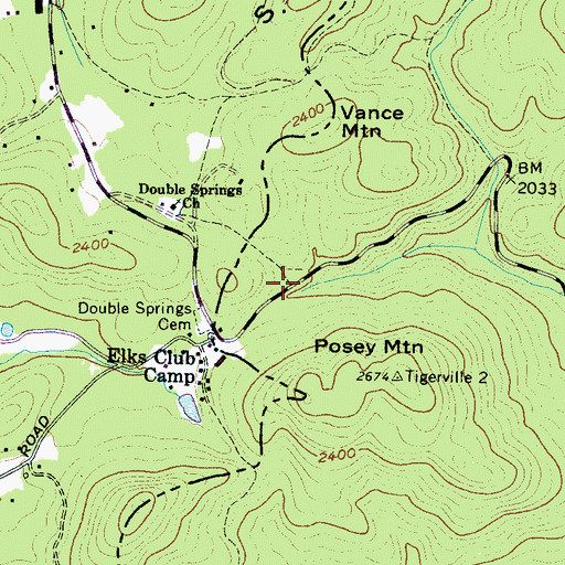 Topographic Map of Camp Chawa (historical), SC
